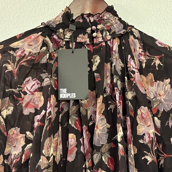 The Kooples Black Floral Long Sleeve Dress - Picture 2 of 12